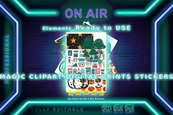 Download Magic Clipart Digital Prints Stickers - Premium Bundle
