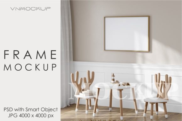 Download Mockup Frame in Kids Room Interior - Mockup frame Collection