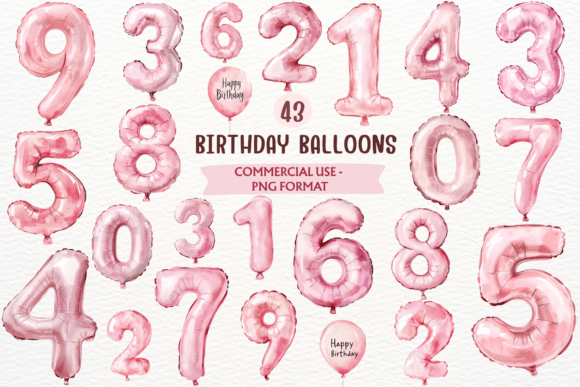 Download Pink Birthday Balloons Party PNG Clipart - Party Collection