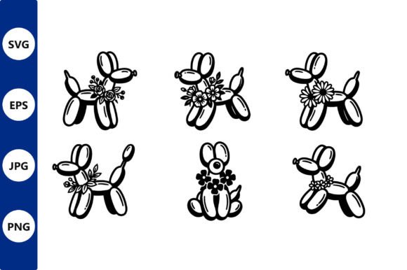 Download Balloon Dog Floral Vector Art - Floral vector art Collection